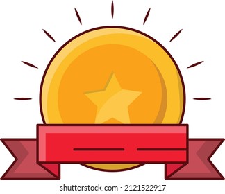 award Vector illustration on a transparent background. Premium quality symmbols. Vector line flat icons for concept and graphic design. 