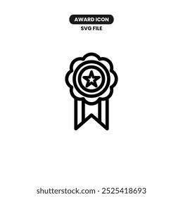 Award vector line art icon