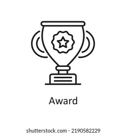 Award vector outline Icon Design illustration. Sports And Awards Symbol on White background EPS 10 File