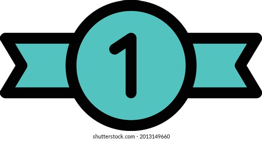 award with white background. award is a symbol of achievement .colour line icon.