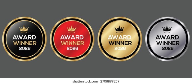 Vector de la insignia del ganador del premio 2026