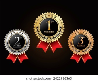 Award winner badge isolated vector illustration 