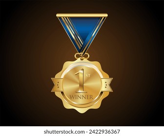 Award winner badge isolated vector illustration 