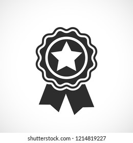 Award winner badge vector icon on white background