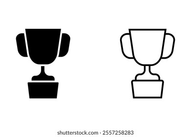 Award winner black icon design. Champion sign. Leadership happy successful. Victory prize tropy graphic design symbol. Vector illustration.