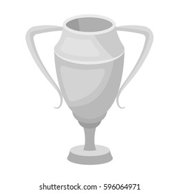 Award the winner of the competition for second place.Awards and trophies single icon in monochrome style vector symbol stock illustration.