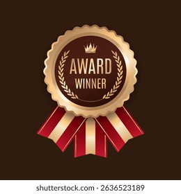 Award Winner Creative Badge Idea Stylist and elegant golden shield design