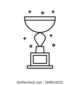 Preis, Gewinner, Tasse-Symbol. Einfache Vektorillustration, Rahmenelemente von Preissymbolen für i und ux, Website oder mobile Anwendungen