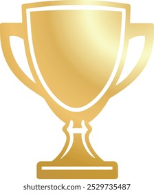 Award winner golden Trophy design. Champion sign. Leadership happy successful. Victory prize tropy graphic design symbol. Vector and PNG illustration. Fast first place