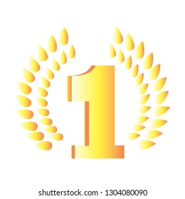 award winner icon - winner flat icon- win medal icon - award illustration. reward sign symbol. winner vector - achievement sign, first place isolated, winning competition vector. success icon