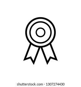 Award Winner Icon. Winner Flat Icon. Win Medal Illustration. Reward Sign Symbol. Achievement Sign, First Place Isolated, Winning Competition Vector.	