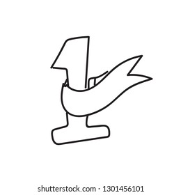 Award winner illustration. Line drawn doodle style.
