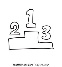 Award winner illustration. Line drawn doodle style.