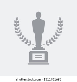 Award winner statue with laurel