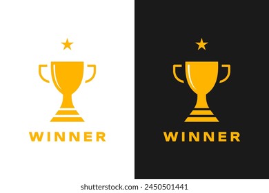 Award winner. Trophy cup with awards. Trophy cup, award, vector illustration in flat style