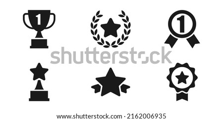 Award, winner vector icons set