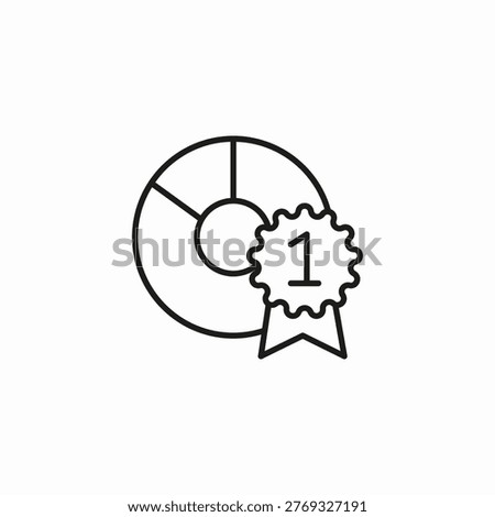 award winning chart icon sign vector