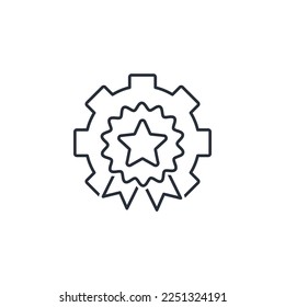 Award winning technology. Vector linear icon isolated on white background.