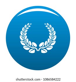 Award wreath icon. Simple illustration of award wreath vector icon for any design blue