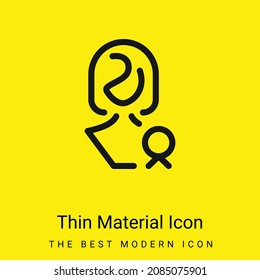 Awarded Lady minimal bright yellow material icon