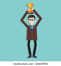 Award,Human resource,Businessman design,clean vector