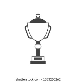 awarding ceremony. winner's cup isolated on white background. flat style design.