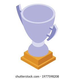 Awarding cup icon. Isometric of Awarding cup vector icon for web design isolated on white background