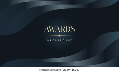 Awarding the nomination ceremony luxury black wavy background. Wedding entertainment night. Elegant luxury shine modern template certificate.