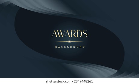 Awarding the nomination ceremony luxury black wavy background. Wedding entertainment night. Elegant luxury shine modern template certificate.