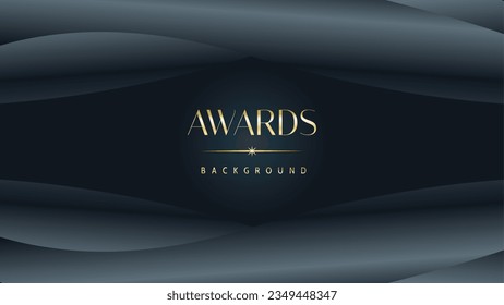 Awarding the nomination ceremony luxury black wavy background. Wedding entertainment night. Elegant luxury shine modern template certificate.