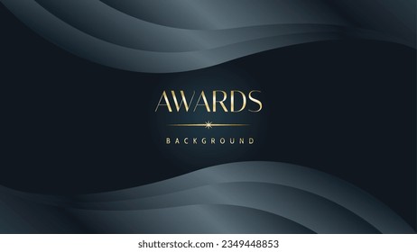 Awarding the nomination ceremony luxury black wavy background. Wedding entertainment night. Elegant luxury shine modern template certificate.