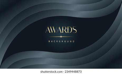 Awarding the nomination ceremony luxury black wavy background. Wedding entertainment night. Elegant luxury shine modern template certificate.