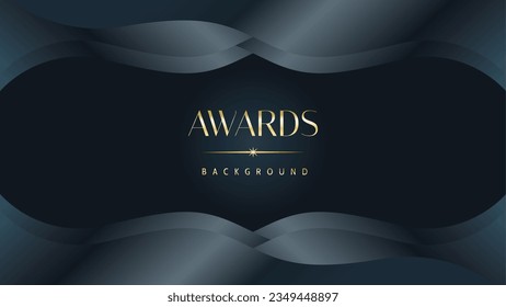 Awarding the nomination ceremony luxury black wavy background. Wedding entertainment night. Elegant luxury shine modern template certificate.