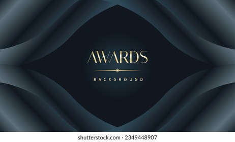 Awarding the nomination ceremony luxury black wavy background. Wedding entertainment night. Elegant luxury shine modern template certificate.