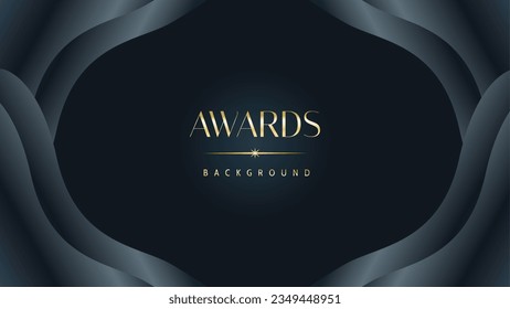 Awarding the nomination ceremony luxury black wavy background. Wedding entertainment night. Elegant luxury shine modern template certificate.