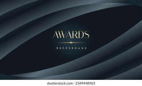 Awarding the nomination ceremony luxury black wavy background. Wedding entertainment night. Elegant luxury shine modern template certificate.