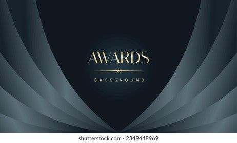 Awarding the nomination ceremony luxury black wavy background. Wedding entertainment night. Elegant luxury shine modern template certificate.