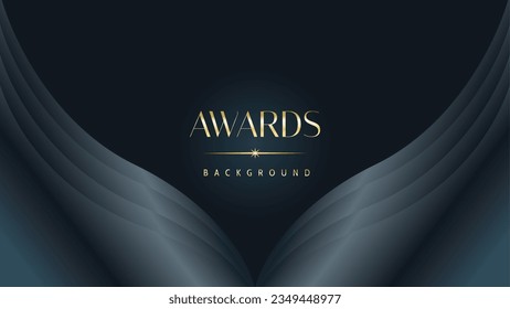 Awarding the nomination ceremony luxury black wavy background. Wedding entertainment night. Elegant luxury shine modern template certificate.