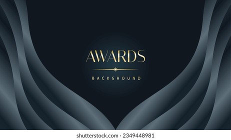 Awarding the nomination ceremony luxury black wavy background. Wedding entertainment night. Elegant luxury shine modern template certificate.