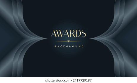 Awarding the nomination ceremony luxury black wavy background. Wedding entertainment night. Elegant luxury shine modern template certificate.