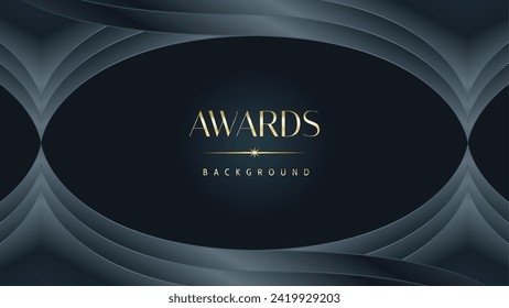 Awarding the nomination ceremony luxury black wavy background. Wedding entertainment night. Elegant luxury shine modern template certificate.