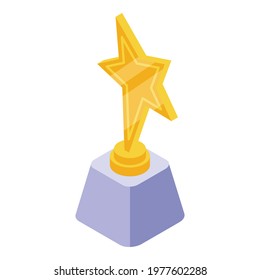 Awarding star icon. Isometric of Awarding star vector icon for web design isolated on white background