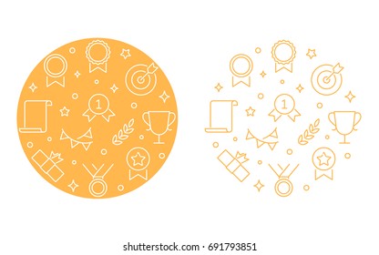 Awards abstract linear illustration