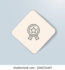 Diseño vectorial de icono de premios y acreditaciones