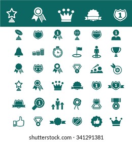awards, achievement, trophy, prize  icons, signs vector concept set for infographics, mobile, website, application
