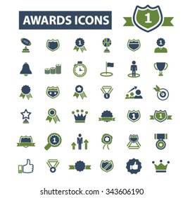 awards, achievement, trophy, prize  icons, signs vector concept set for infographics, mobile, website, application
