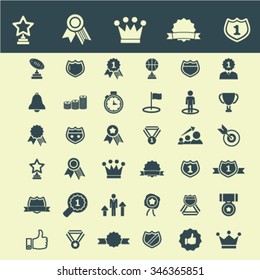 awards, achievement, trophy, prize  icons, signs vector concept set for infographics, mobile, website, application 