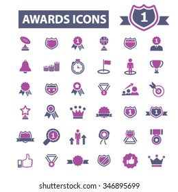 awards, achievement, trophy, prize  icons, signs vector concept set for infographics, mobile, website, application