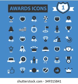 awards, achievement, trophy, prize  icons, signs vector concept set for infographics, mobile, website, application
