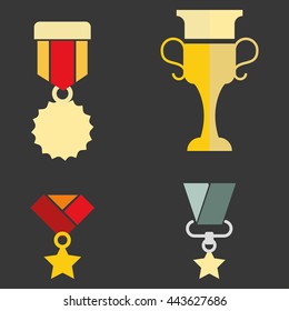 Awards and achievements. Vector illustration. Simple set of icons. Vector icons for web applications and presentations. A set of high quality icons ready for work.